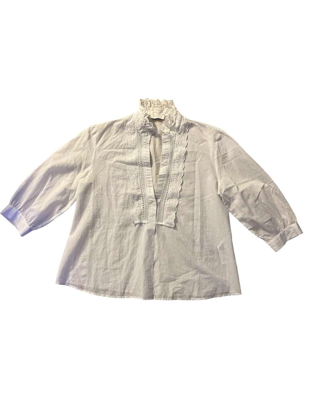 Sandro Paris Giacomo Collared Blouse SZ M